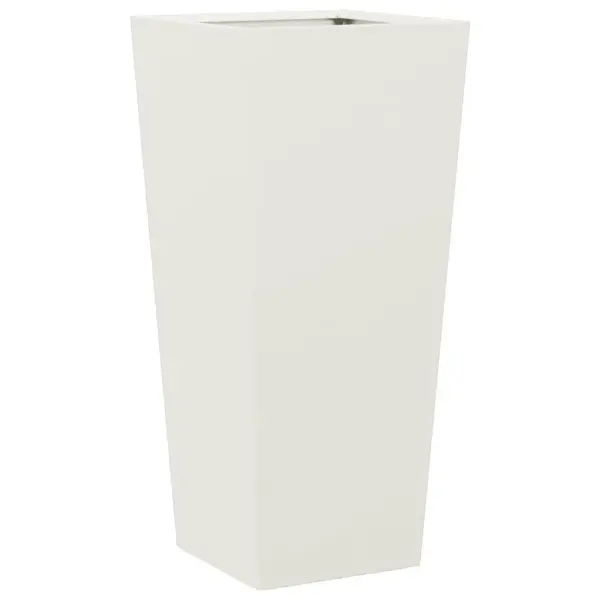 Kõrge aiataimekast põhjaga, valge külmvaltsitud teras, 35 x 35 x 75 cm – 6