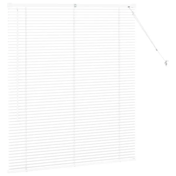 Valge alumiiniumist Veneetsia ruloo, 130 x 115 cm, siseruumidesse – 6