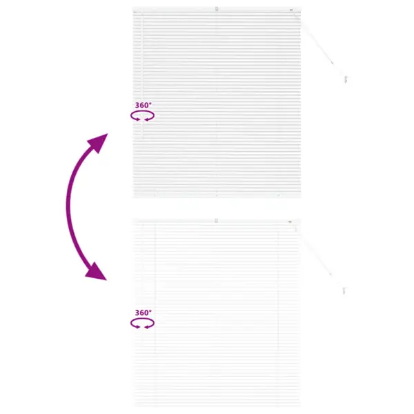 Valge alumiiniumist Veneetsia ruloo, 130 x 115 cm, siseruumidesse – 10