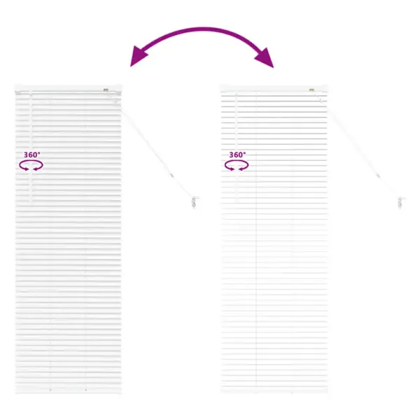 Valge alumiiniumist Veneetsia ruloo, 130 x 45 cm, siseruumidesse – 11
