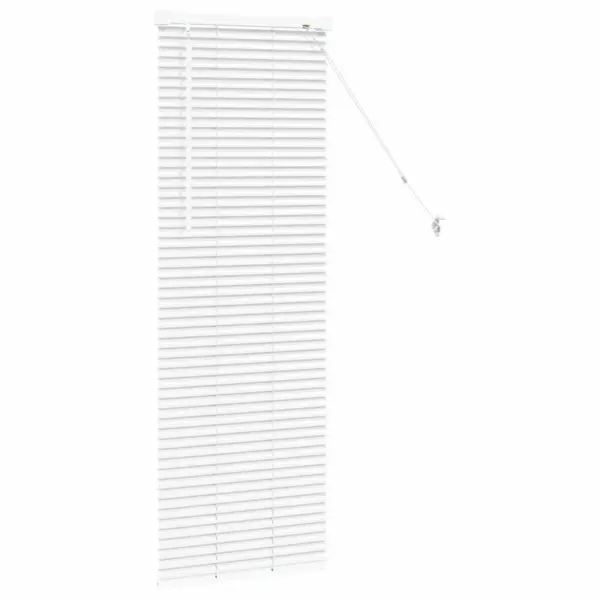 Valge alumiiniumist Veneetsia ruloo, 130 x 45 cm, siseruumidesse – 5