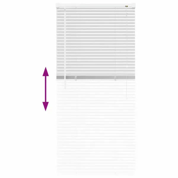 Veneetsia ruloo, valge alumiinium, 130 x 60 cm – 12