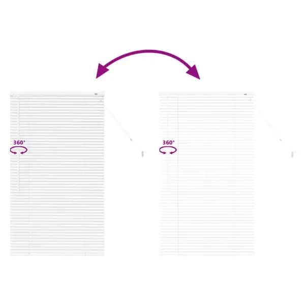 Valge alumiiniumist Veneetsia ruloo, 130 x 80 cm – 11