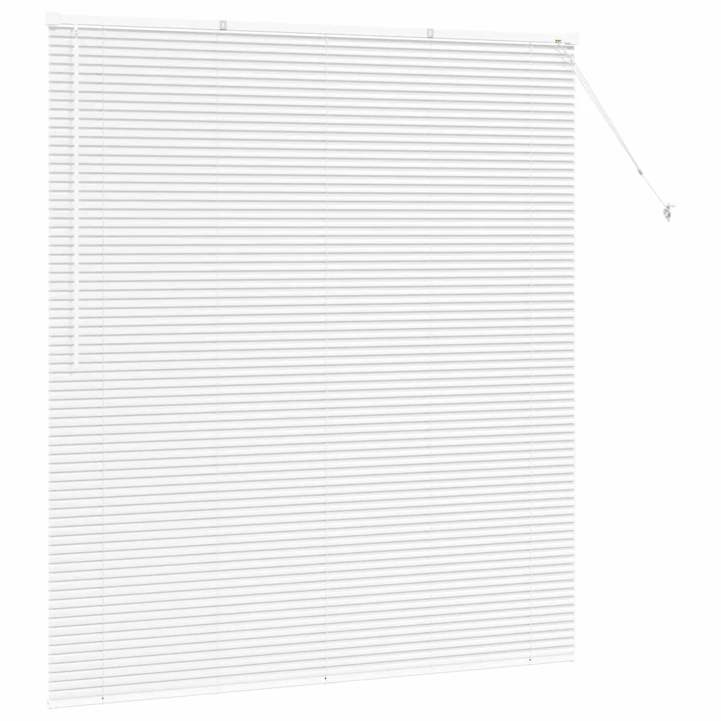 Valge alumiiniumist Veneetsia ruloo, 175 x 155 cm