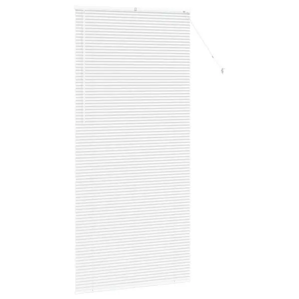 Valge alumiiniumist Veneetsia ruloo valguse ja privaatsuse reguleerimiseks, 220 x 105 cm – 5