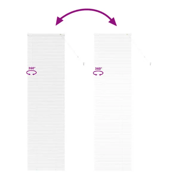 Veneetsia ruloo valguse ja privaatsuse reguleerimiseks, valge alumiinium, 220 x 55 cm – 11