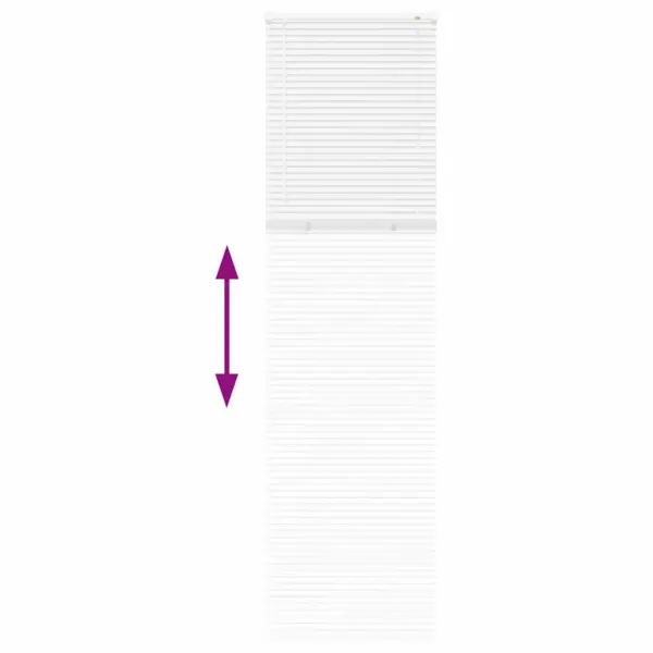 Veneetsia ruloo valguse ja privaatsuse reguleerimiseks, valge alumiinium, 220 x 55 cm – 12