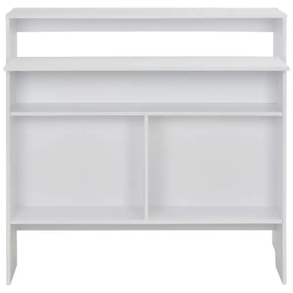 Valge baarilaud 2 lauaplaadiga, tehispuit, 130 x 40 x 120 cm – 5