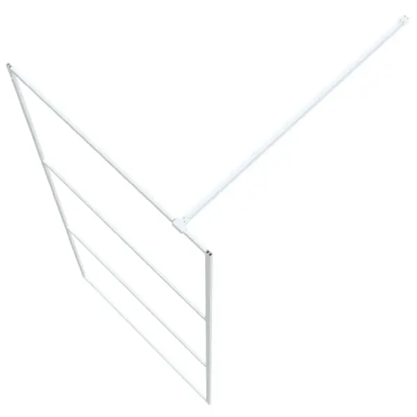 Dušisein dušinurka, valge alumiiniumraamiga, läbipaistev ESG-klaas, 90 x 195 cm – 5