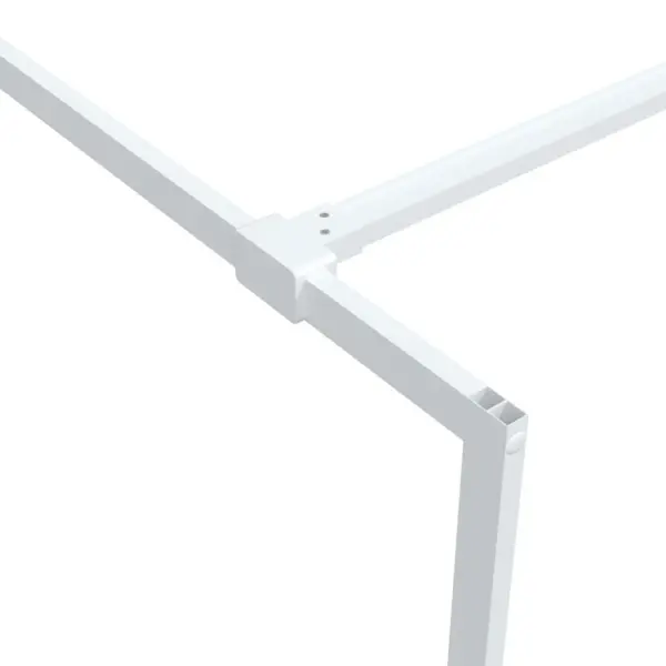 Dušisein dušinurka, valge alumiiniumraamiga, läbipaistev ESG-klaas, 90 x 195 cm – 6