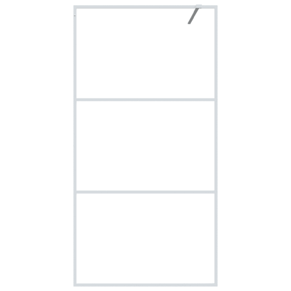 Valge raamiga dušisein, läbipaistev ESG-klaas, 100 x 195 cm – 3