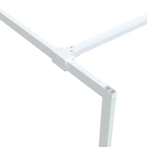 Valge raamiga dušisein, läbipaistev ESG-klaas, 100 x 195 cm – 6