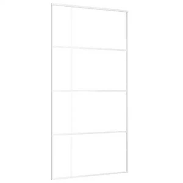 Valge ESG-klaasiga liuguks alumiiniumraamiga, 102,5 x 205 cm – 2
