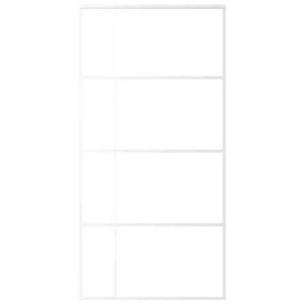 Valge ESG-klaasiga liuguks alumiiniumraamiga, 102,5 x 205 cm – 3