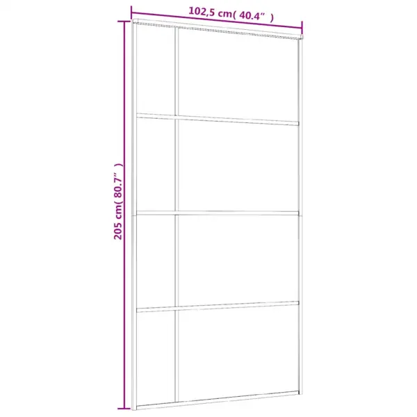 Valge ESG-klaasiga liuguks alumiiniumraamiga, 102,5 x 205 cm – 7