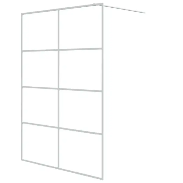 Valge raamiga dušisein läbipaistvast ESG-klaasist, 140 x 195 cm – 2