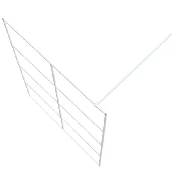 Valge raamiga dušisein läbipaistvast ESG-klaasist, 140 x 195 cm – 5