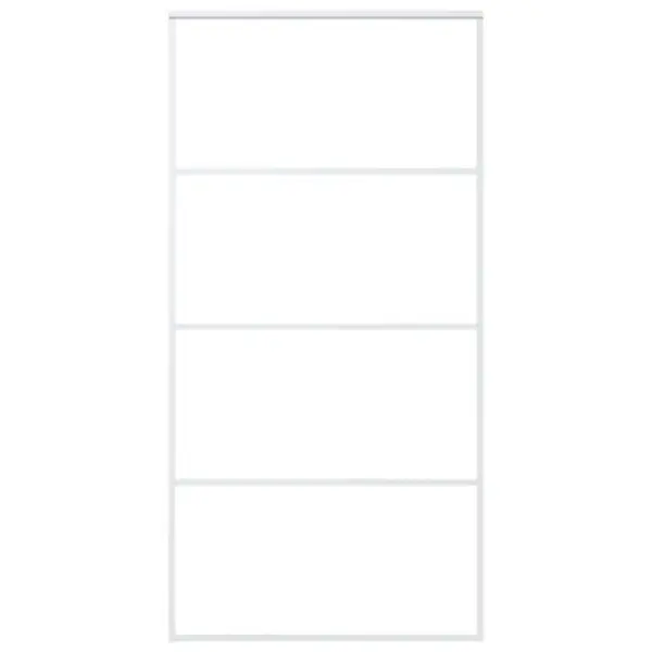 Valge ESG klaasist ja alumiiniumraamiga liuguks, 102,5 x 205 cm – 2