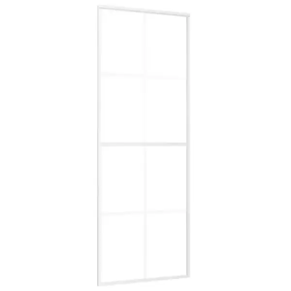 Valge ESG-klaasist liuguks alumiiniumraamiga, 76 x 205 cm – 2