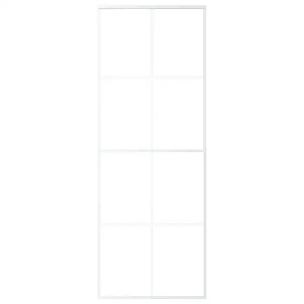 Valge ESG-klaasist liuguks alumiiniumraamiga, 76 x 205 cm – 3