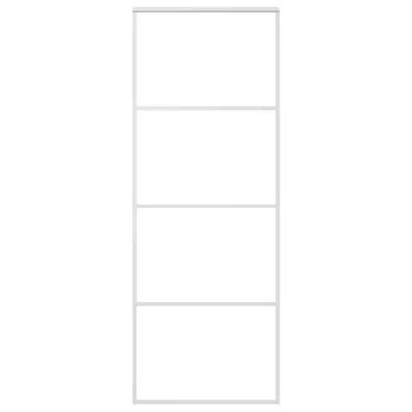 Klaasist liuguks alumiiniumraamiga, ESG turvaklaas, valge, 76 x 205 cm – 2