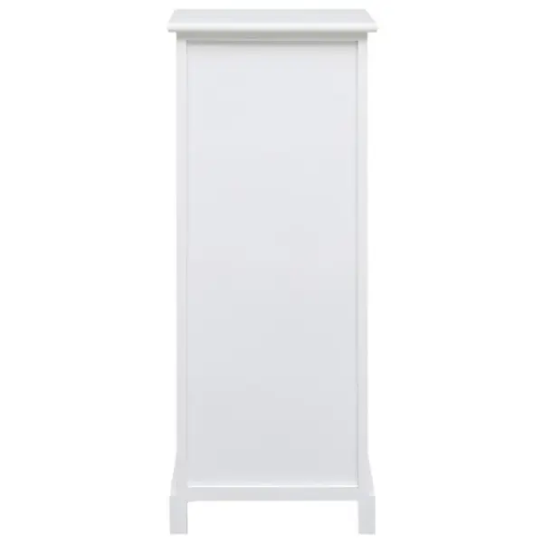 Valge-hall nelja sahtliga kummut, Paulownia puit ja MDF, 35 x 30 x 90 cm – 3