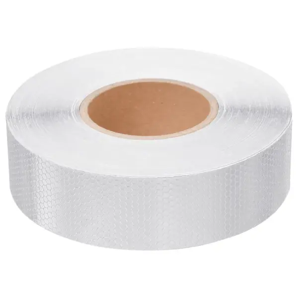 Valge iseliimuv helkurteip, PVC, 5 cm x 50 m – 2