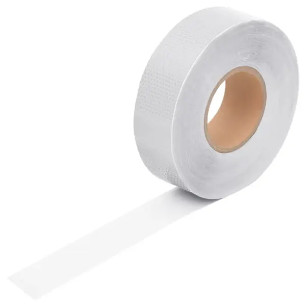 Valge iseliimuv helkurteip, PVC, 5 cm x 50 m – 6