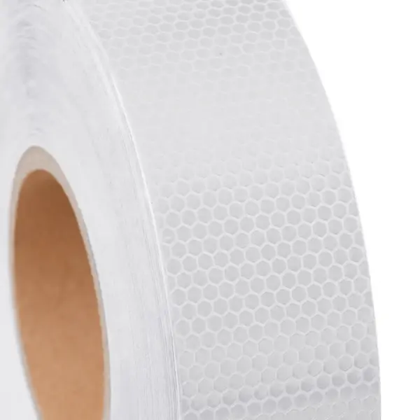 Valge iseliimuv helkurteip, PVC, 5 cm x 50 m – 7