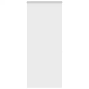 Valge kassetiga duširuloo PEVA-st, alumiiniumsiiniga, 90 x 240 cm