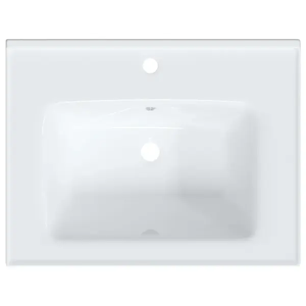 Kandiline valge keraamiline vannitoa valamu, 61 x 48 x 19,5 cm, tasapinnale paigaldatav – 8