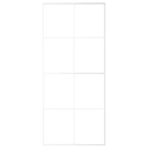 Valge ESG-klaasist ja alumiiniumraamiga liuguks, 90 x 205 cm – 3