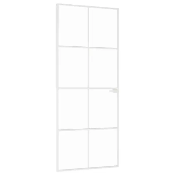 Valge klaasist siseuks õhukese alumiiniumraamiga, 83 x 201,5 cm – 2