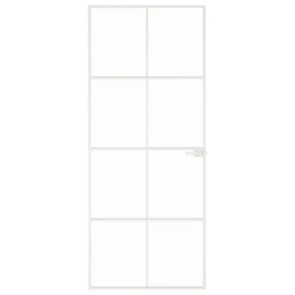 Valge klaasist siseuks õhukese alumiiniumraamiga, 83 x 201,5 cm – 3