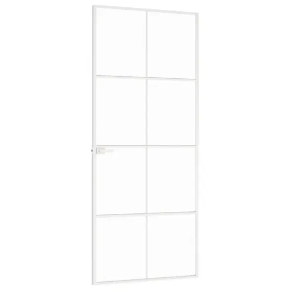 Valge klaasist siseuks õhukese alumiiniumraamiga, 83 x 201,5 cm – 4