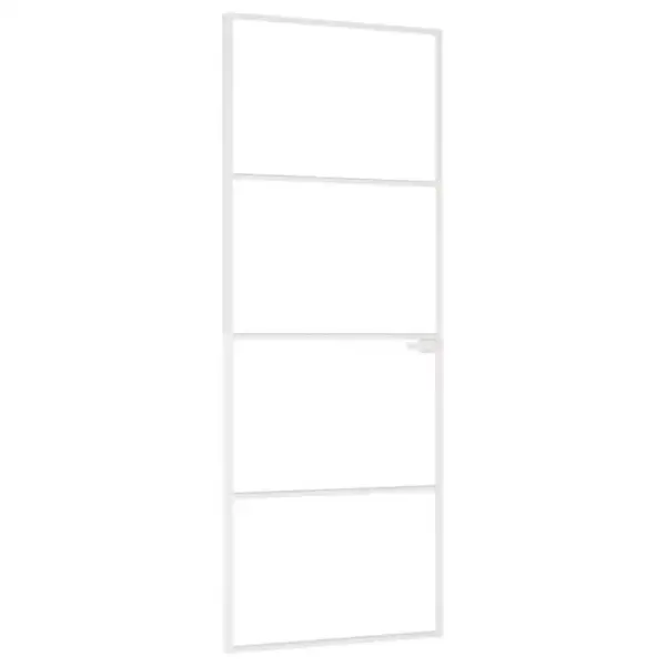 Klaasist siseuks karastatud klaasiga, valge õhuke alumiiniumraam, 76 x 201,5 cm – 2