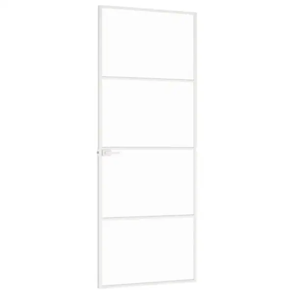 Klaasist siseuks karastatud klaasiga, valge õhuke alumiiniumraam, 76 x 201,5 cm – 4