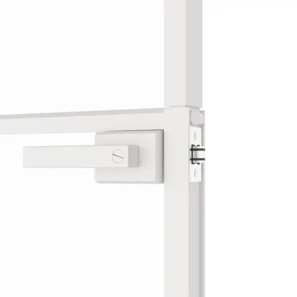 Klaasist siseuks karastatud klaasiga, valge õhuke alumiiniumraam, 76 x 201,5 cm – 7