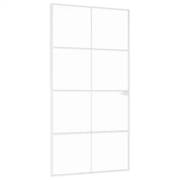 Valge karastatud klaasiga siseuks õhukese alumiiniumraamiga, 102,5 x 201,5 cm – 2