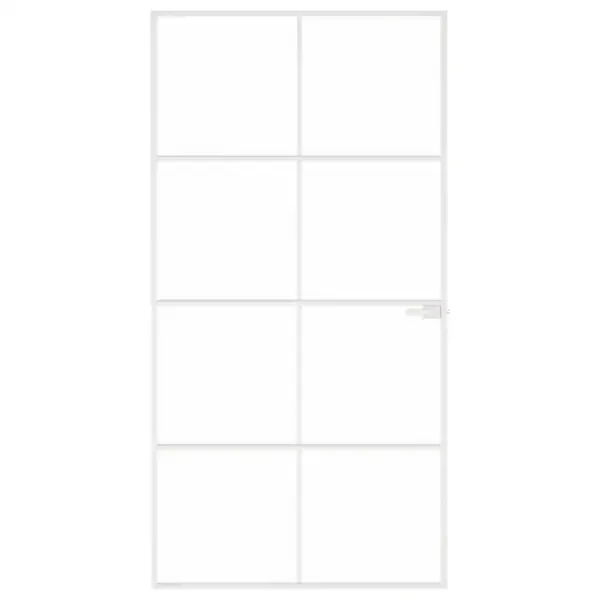 Valge karastatud klaasiga siseuks õhukese alumiiniumraamiga, 102,5 x 201,5 cm – 3