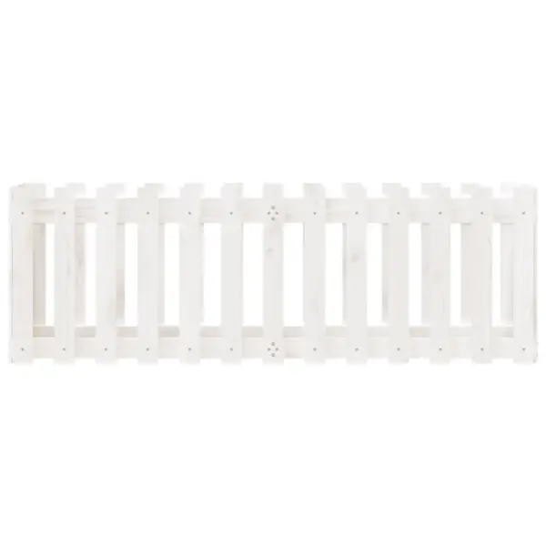 Valge männipuidust aiapiirde disainiga kõrgendatud taimelava, 150 x 50 x 50 cm – 5