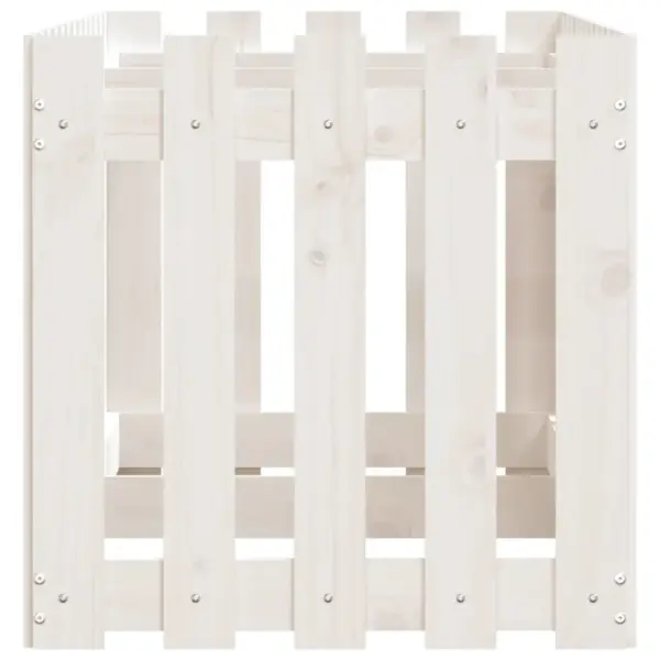 Valge männipuidust aiapiirde disainiga kõrgendatud taimelava, 150 x 50 x 50 cm – 6