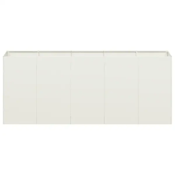 Valge taimekast avatud põhjaga, külmvaltsitud teras, 200 x 40 x 80 cm – 4