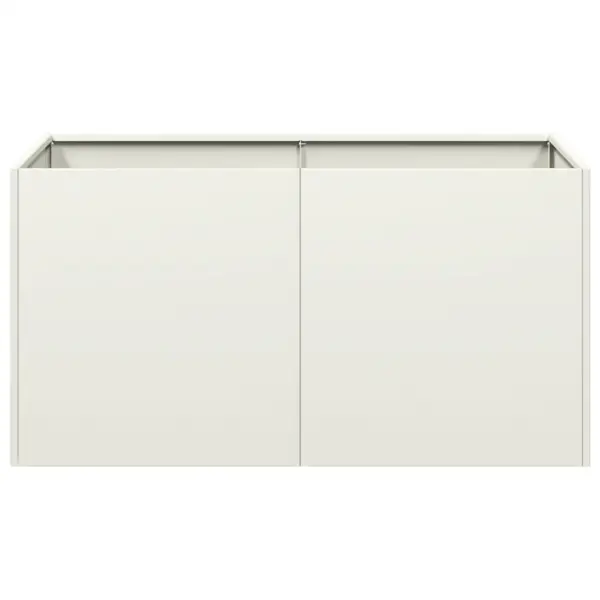 Valge külmvaltsitud terasest taimekast, avatud põhjaga, 80 x 40 x 40 cm – 4