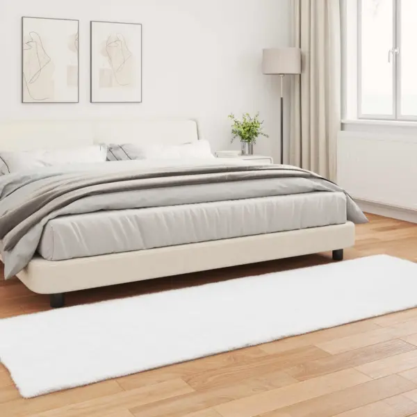 Libisemiskindel kunstküülikukarva vaip Olite, valge, 80 x 250 cm – 4