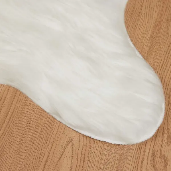 Valge kunstlambanahkvaip Tafalla, polüester, 60 x 90 cm – 7