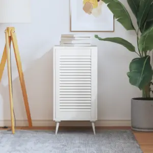 Valge lamellkapiuks männipuidust, 69 x 39,4 cm