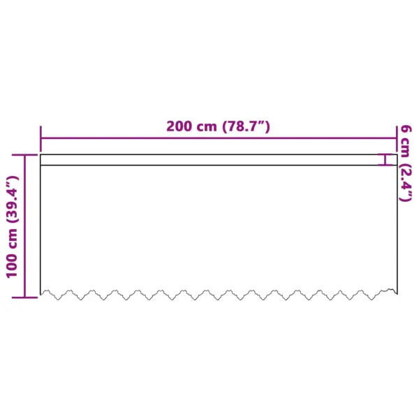 Valge lillemustriga pitskardin, polüester, 100 x 200 cm – 8