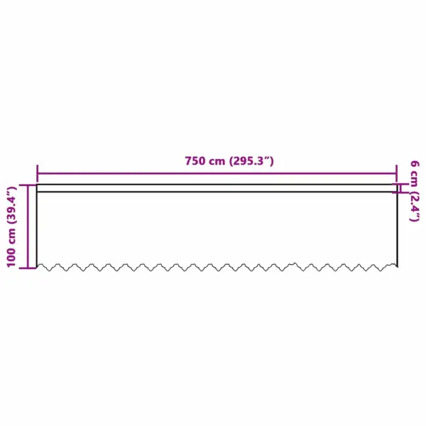 Valge lillemustriga pitskardin, polüester, 100 x 750 cm – 8