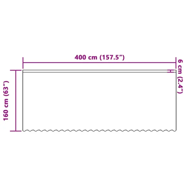 Valge pitskardin lillemustriga, polüester, 160 x 400 cm - 8